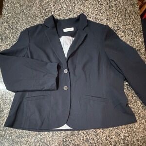 Calvin Klein Women's Black Structured Blazer Jacket